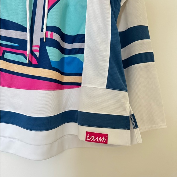 PINK DOLPHIN Colorful Graphic Hockey Jersey - Picture 2 of 6